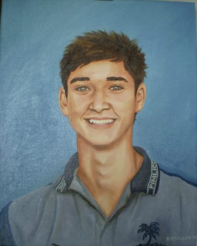 Portrait of Tony is an expressive oil painting that explores character, presence, and individuality. Layered brushstrokes, colour, and subtle texture bring depth to the portrait, capturing Tony in a natural and intimate way. The work focuses not only on likeness, but also on the feeling and personality behind the face.