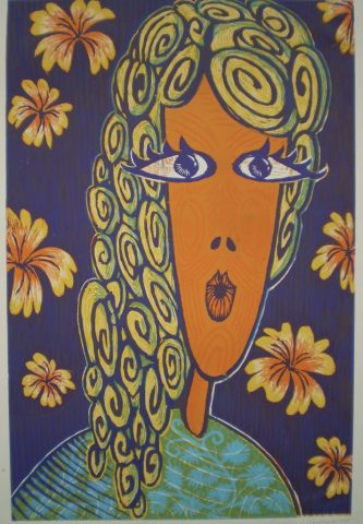 Self Portrait No. 2 is a woodcut print exploring identity, self-reflection, and the quiet complexity of seeing oneself from within. Bold carved lines and contrasting areas of light and shadow create a raw, expressive quality, capturing both strength and vulnerability. The simplicity of the woodcut process allows the marks and texture of the timber to become part of the portrait, giving the work a handmade and intimate character.